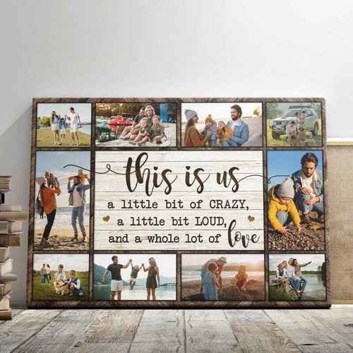 Personalized "This Is Us" Family Photo Collage Canvas Art | Family Wall Decor