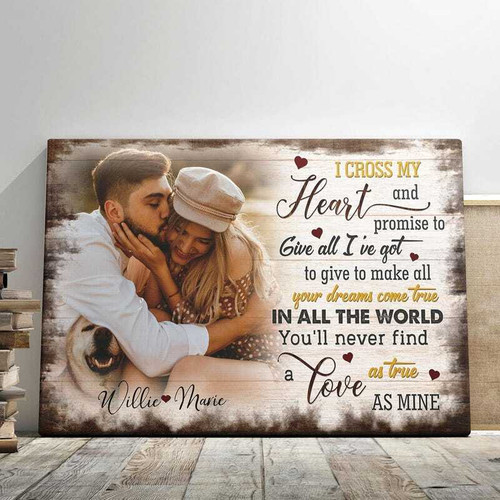 Custom Photo Canvas - Romantic Personalized Couple Gift Idea | Family Wall Decor