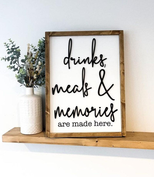 Farmhouse kitchen canvas wall art, rustic vertical decor for kitchen walls, cozy country style housewarming gift | Family Wall Decor