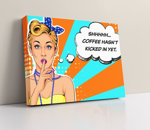 Personalized quote pop art canvas with bold comic styling and custom text, vibrant wall decor for living room or home office | Familywalldecor