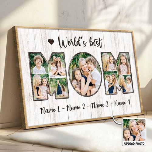 Custom Photo Canvas - Beloved Mom, Grandma Gift for Mother's Day | Familywalldecor