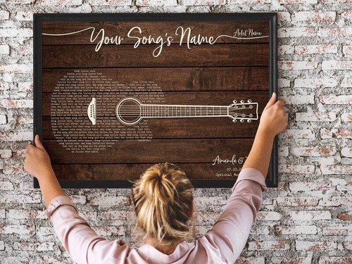 Custom Canvas Art - First Dance Wedding Song for Husband or Dad | Family Wall Decor