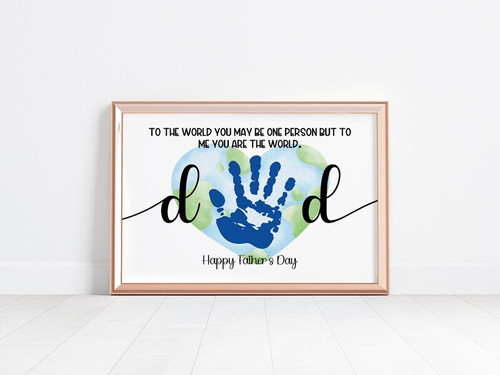 Tiny Hands, Big Love - Father's Day Handprint Keepsake Canvas | Family Wall Decor