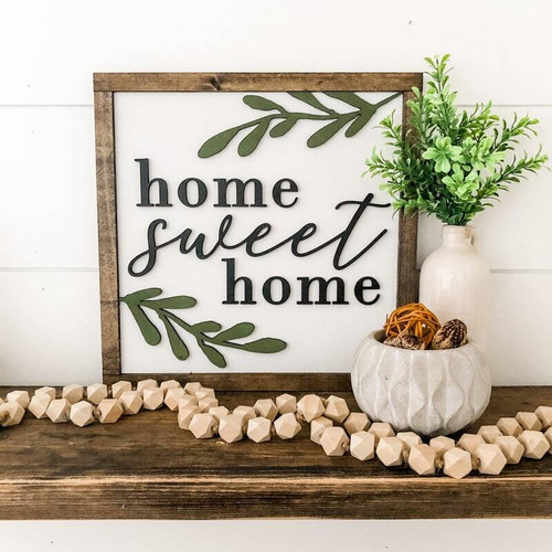 Home Sweet Home Farmhouse Wood Sign For Housewarming Or Realtor Gift - Impressive Spring Decor | Family Wall Decor