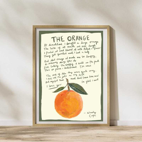 Wendy Cope quote vintage poetry wall art canvas for living room decor, motivational and inspirational accent in neutral tones | Family Wall Decor