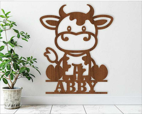 Farm animal wooden door hanger sign for kids' room decor, personalized with child's name, cute barnyard animals on wood | Family Wall Decor
