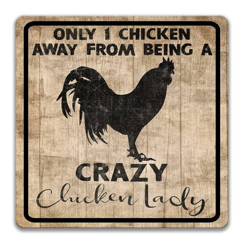 Funny chicken coop metal sign for rustic farmhouse decor and garden; playful poultry theme, thoughtful gift for chicken lovers | Familywalldecor