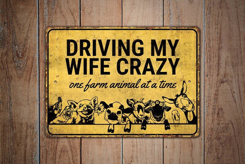 Animal farm metal sign, personalized rustic vintage style with custom family name, black finish for farmhouse wall decor | Family Wall Decor