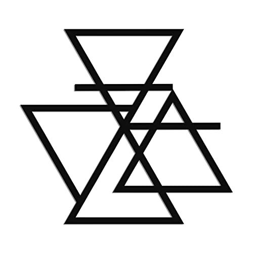 Geometric Metal Wall Art - Four Elements Design - Perfect For Housewarming Or Interior Decor | Family Wall Decor