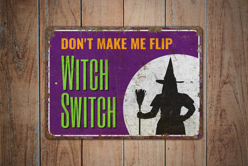 Rustic Halloween Witches Vintage Metal Sign For Spooky Decor | Family Wall Decor