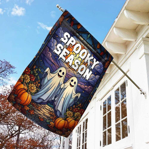 GhostsHalloween House Flag – Adorable Trick-or-Treat Outdoor Yard Decor | Family Wall Decor