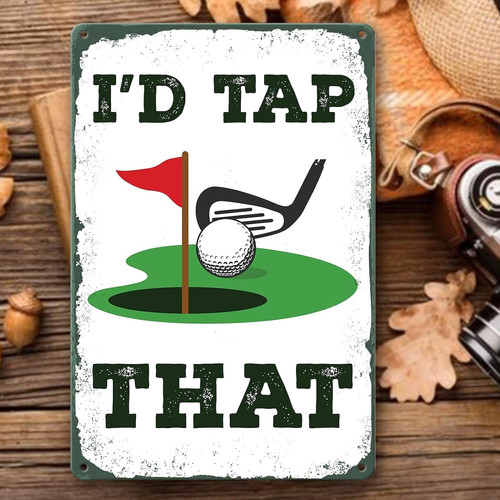 Funny golf metal tin sign for man cave wall decor, humorous quote plaque, great Father’s Day gift for dads who love to golf | Familywalldecor