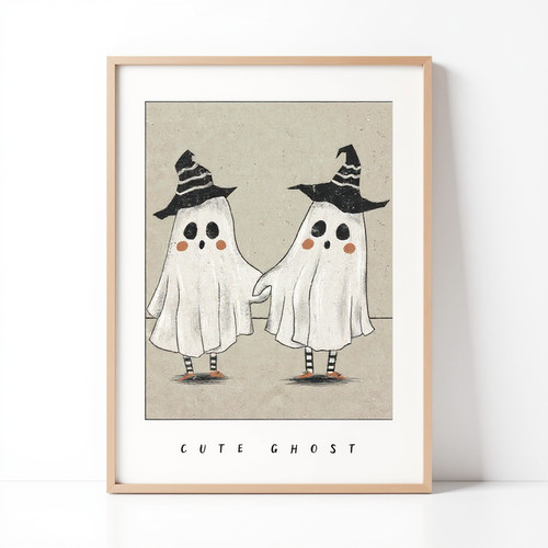 Halloween canvas wall art featuring Forever My Boo romantic script, black-orange palette, ideal living room decor | Family Wall Decor