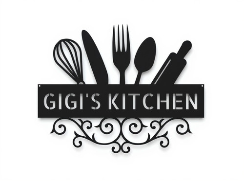 Personalized Nana metal kitchen sign with custom name, a thoughtful Mother’s Day gift and charming kitchen wall decor | Family Wall Decor