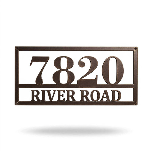 Personalized Custom Rectangle Metal House Numbers Address Sign | Familywalldecor