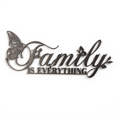 Personalized family butterfly metal wall art plaque with custom name, heartfelt living room decor and housewarming gift idea | Family Wall Decor