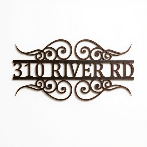 Custom Address Metal Sign House Numbers for Housewarming | Family Wall Decor