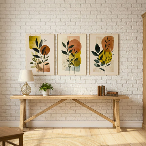 Boho Leaves Canvas Prints - Modern Botanical Home Decor Gift | Family Wall Decor