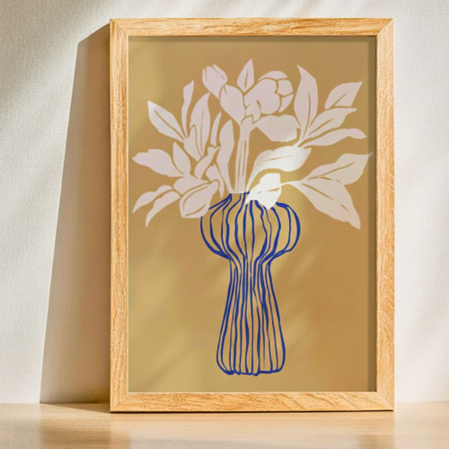 Botanical Wall Art Canvas For Living Room - Neutral Floral Design For Modern Gallery Decor | Family Wall Decor