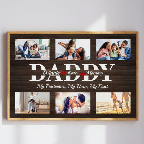 Custom Photo Dad Hero Canvas - Heartfelt Father's Day Gift | Familywalldecor