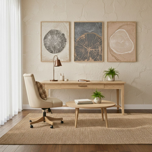 Abstract Tree Stump Wall Decor Canvas Set for Modern Home | Family Wall Decor