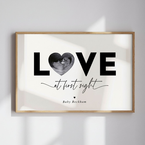 Baby Reveal Sonogram Canvas - Personalized First Gift for Parents | Family Wall Decor