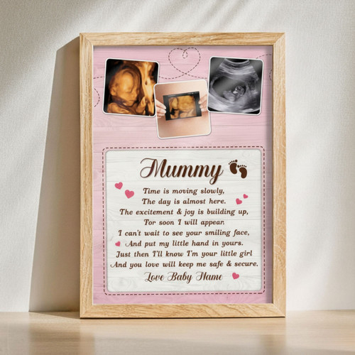 Ultrasound Canvas For New Moms - Personalized Sonogram Photo, Mother's Day Gift | Family Wall Decor