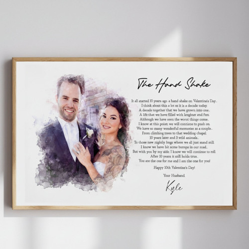 Poignant Poetry Canvas - Custom Keepsake for Memorial or Anniversary | Familywalldecor