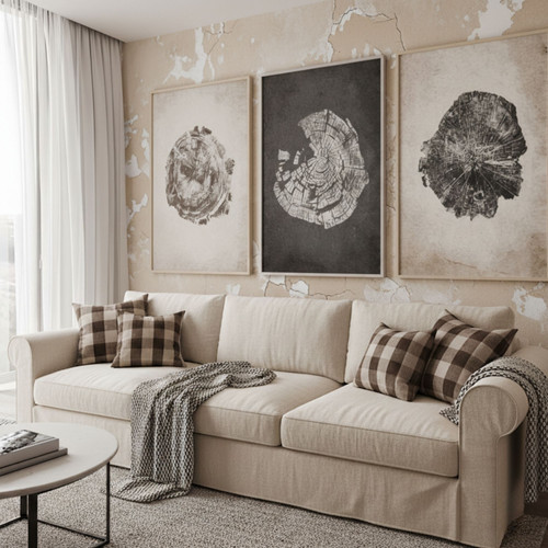 Tree Ring Canvas For Living Room - Nordic Abstract Wall Art DéCor | Family Wall Decor