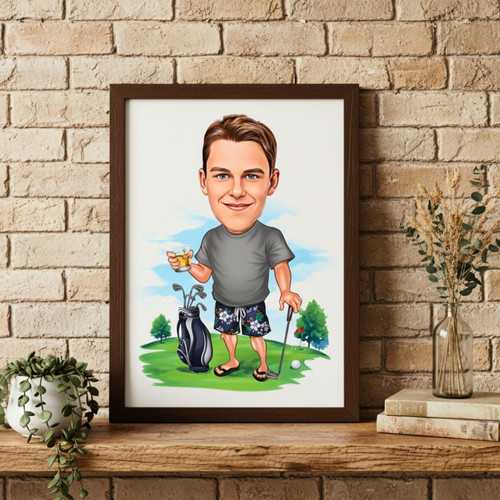 Personalized Golfer Dad Canvas - Thoughtful Birthday Gift For Men | Familywalldecor