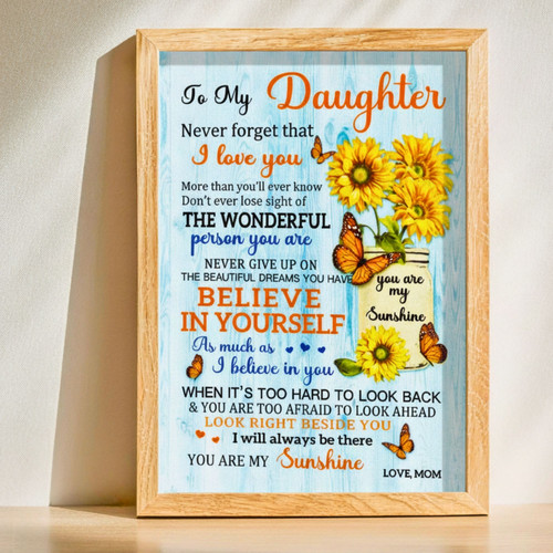 Heartfelt Mother-Daughter Poem Canvas Art - Bedroom Gift from Mom | Familywalldecor