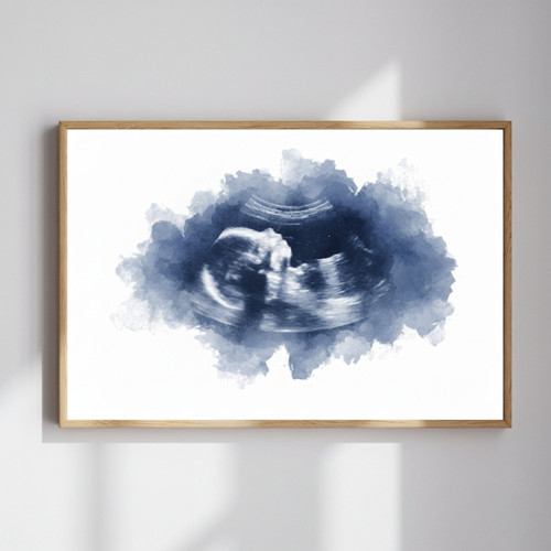 Heartfelt Ultrasound Canvas - Custom Baby Shower & Nursery Decor | Family Wall Decor