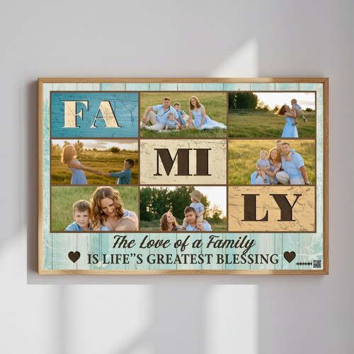 The Love of a Family Custom Photo Canvas | Family Wall Decor