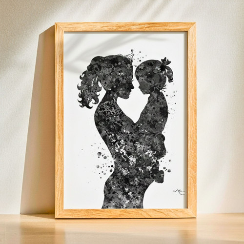 New Mom's Heartfelt Mother Daughter Keepsake Canvas Gift | Familywalldecor