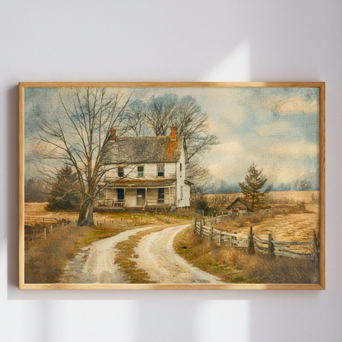Old Country Roads Canvas - Rustic Farmhouse Wall Art for Home Decor | Family Wall Decor