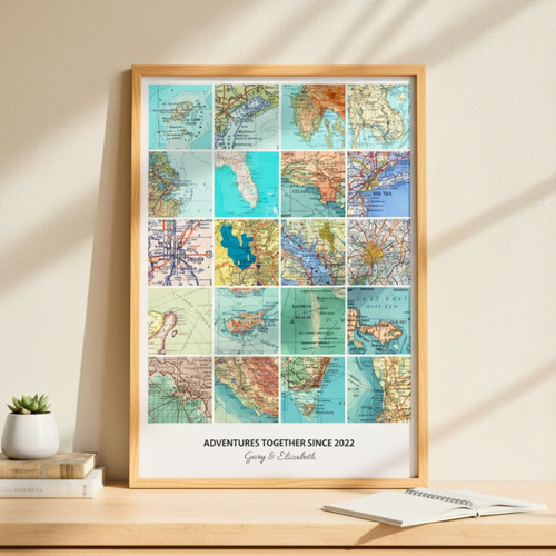 Custom Travel Map Canvas For Families - Heartfelt Travel Wall Decor | Familywalldecor