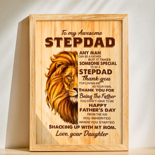 Heartfelt Step Dad Gifts – Custom Father's Day Canvas From Kids | Family Wall Decor