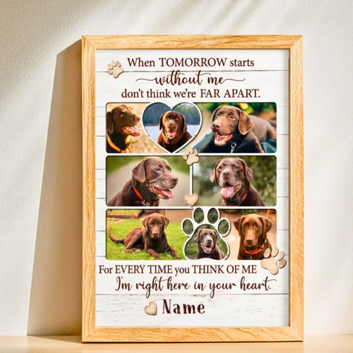 Heartfelt Custom Dog Wall Art - Memorial Photo Canvas For Pet Sympathy | Family Wall Decor