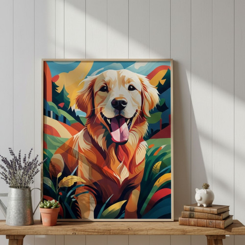 Personalized Dog Wall Art Pop Art Canvas - Vibrant Pet Portrait Decor | Family Wall Decor