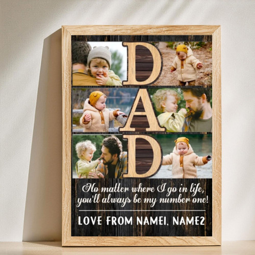 Heartfelt Birthday Photo Canvas for Dad - Personalized Quote Art | Familywalldecor