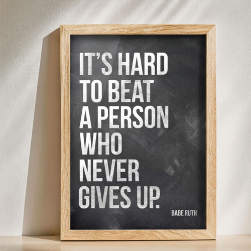 Legendary Babe Ruth Quote - Inspiring Sports Motivation Canvas Art | Family Wall Decor