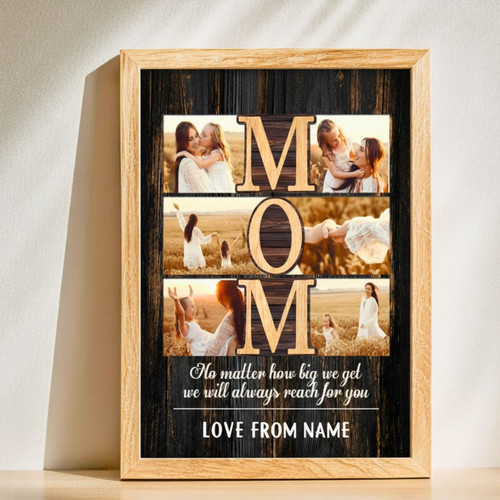 Thoughtful Mother Daughter Art Canvas - Photo Collage Gift For Mom From Daughter - Birthday And Christmas Decor | Familywalldecor