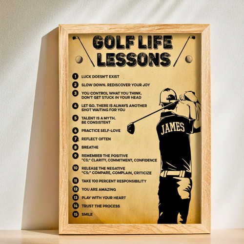 Personalized Golf Dad Canvas - Sports Wall Art Gift for Father | Family Wall Decor