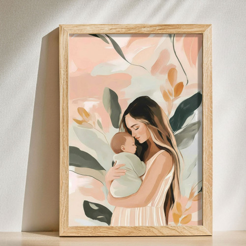 Emotional Mother Son Wall Art - Personalized Canvas For New Mom's Decor | Familywalldecor