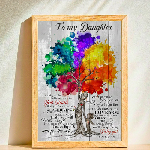 Thoughtful Personalized Mother Daughter Art Canvas | Familywalldecor
