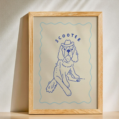 Unique Ugly Dog Wall Art Canvas For Pet Lovers - Personalized Pet Caricature Gift | Familywalldecor