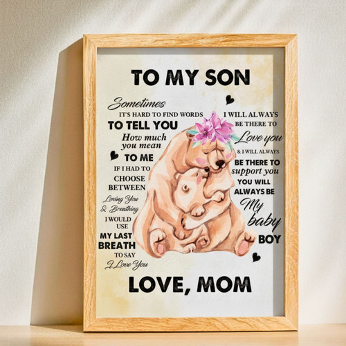 Custom Canvas for Son - Mom's Heartfelt, Personalized Message | Family Wall Decor