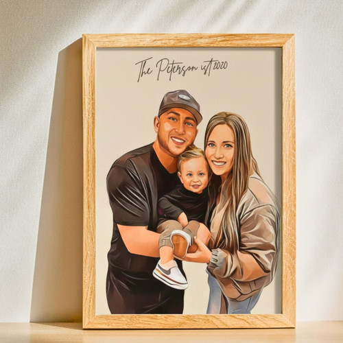 Custom Mother & Son Photo Canvas - Personalized Wall Art Gift | Family Wall Decor