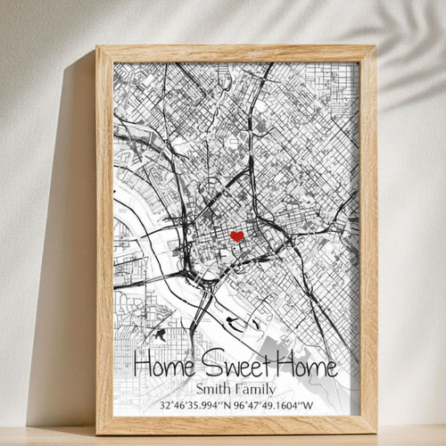 Map Your Love - Custom Canvas Art for Couple's New Home Gift | Family Wall Decor