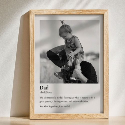 First-Time Dad's Birthday Canvas - Daughter's Heartfelt Gift | Familywalldecor